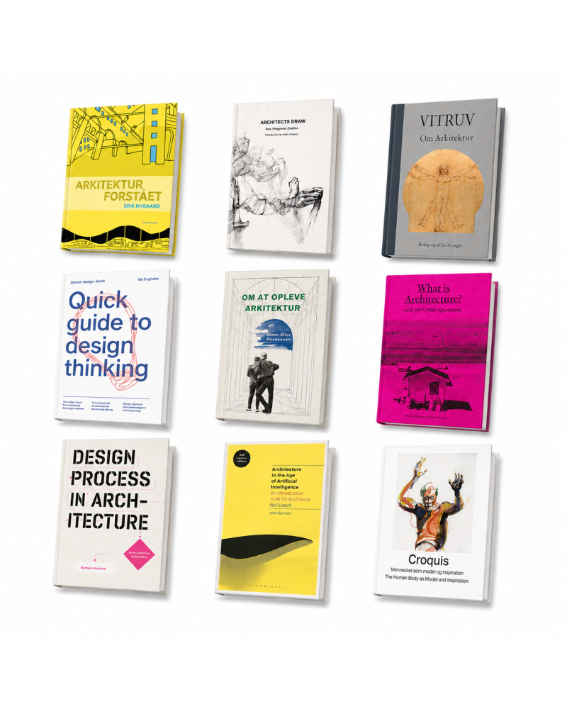 Se vores udvalg af studiebøger, der er særligt relevante for arkitekt- og designstuderende. Find inspiration, faglig fordybelse og essentielle værker til starten på semesteret.